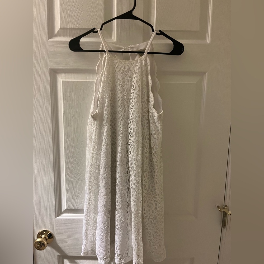 Francesca’s Medium White Lace Dress.